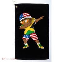 Half American Half Jamaican Boy Jamaica Flag Patriotic Golf Towel thumb 0