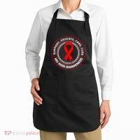 HIV AIDS Immune Deficiency Disease Red Ribbon Patient Apron thumb 2