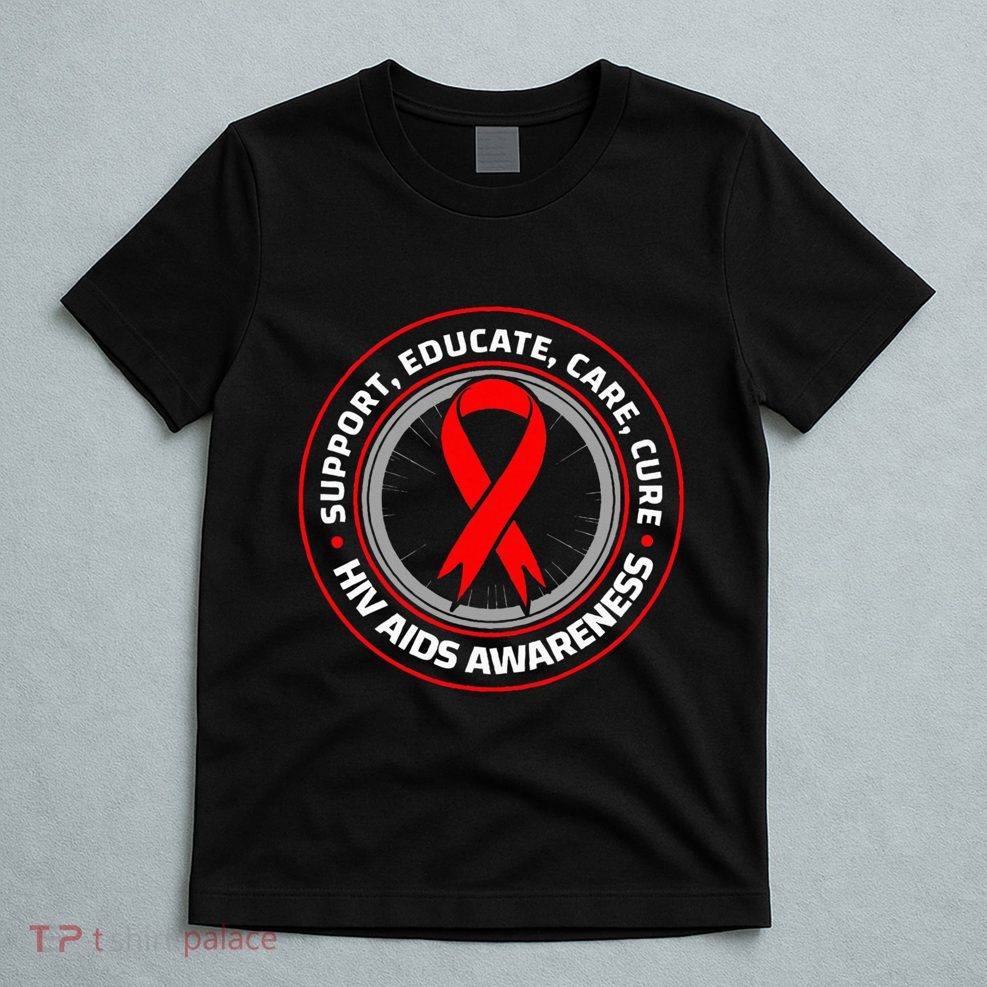 HIV AIDS Immune Deficiency Disease Red Ribbon Patient T-Shirt