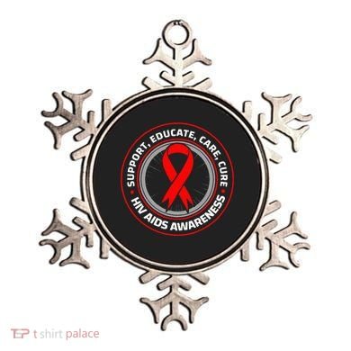 HIV AIDS Immune Deficiency Disease Red Ribbon Patient Ornament