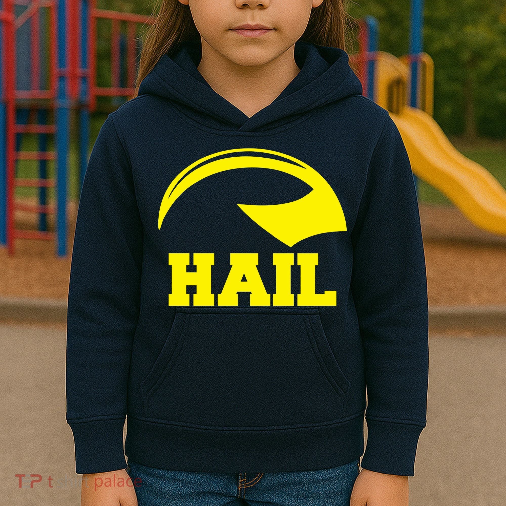 Hail Michigan Helmet Football Victors Kids Hoodie