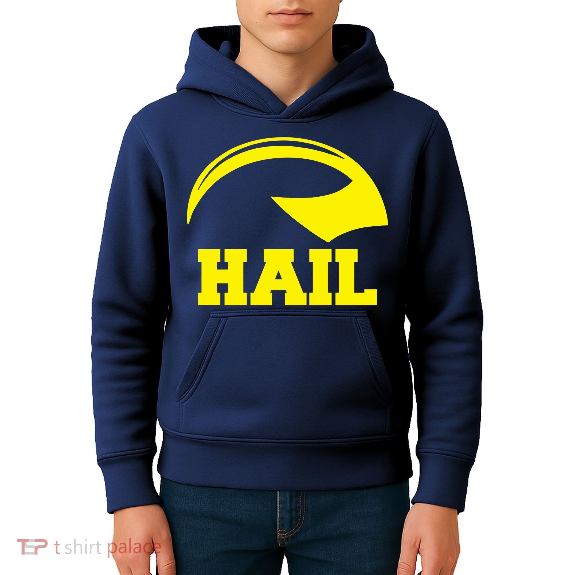 Hail Michigan Helmet Football Victors Kids Hoodie