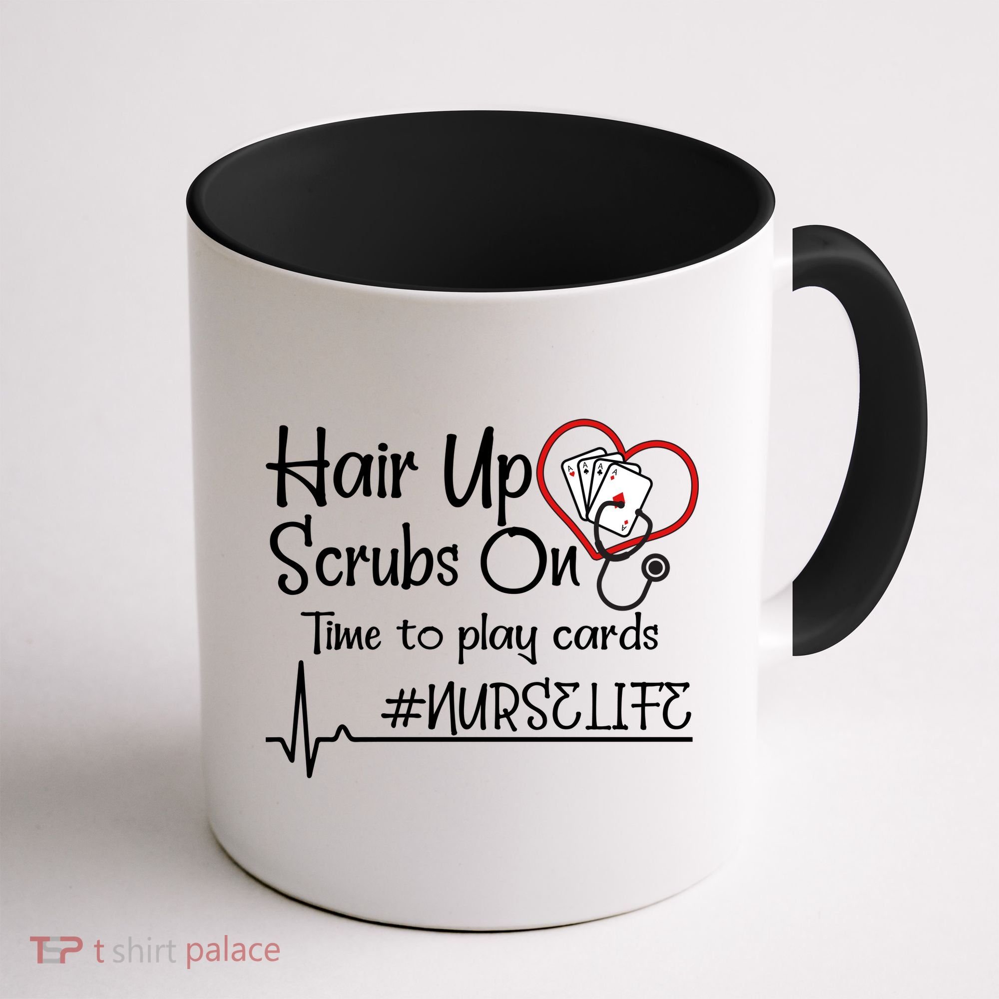 Hair Up Scrubs On Time to Play Cards Coffee Mug