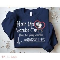 Hair Up Scrubs On Time to Play Cards Sweatshirt thumb 2