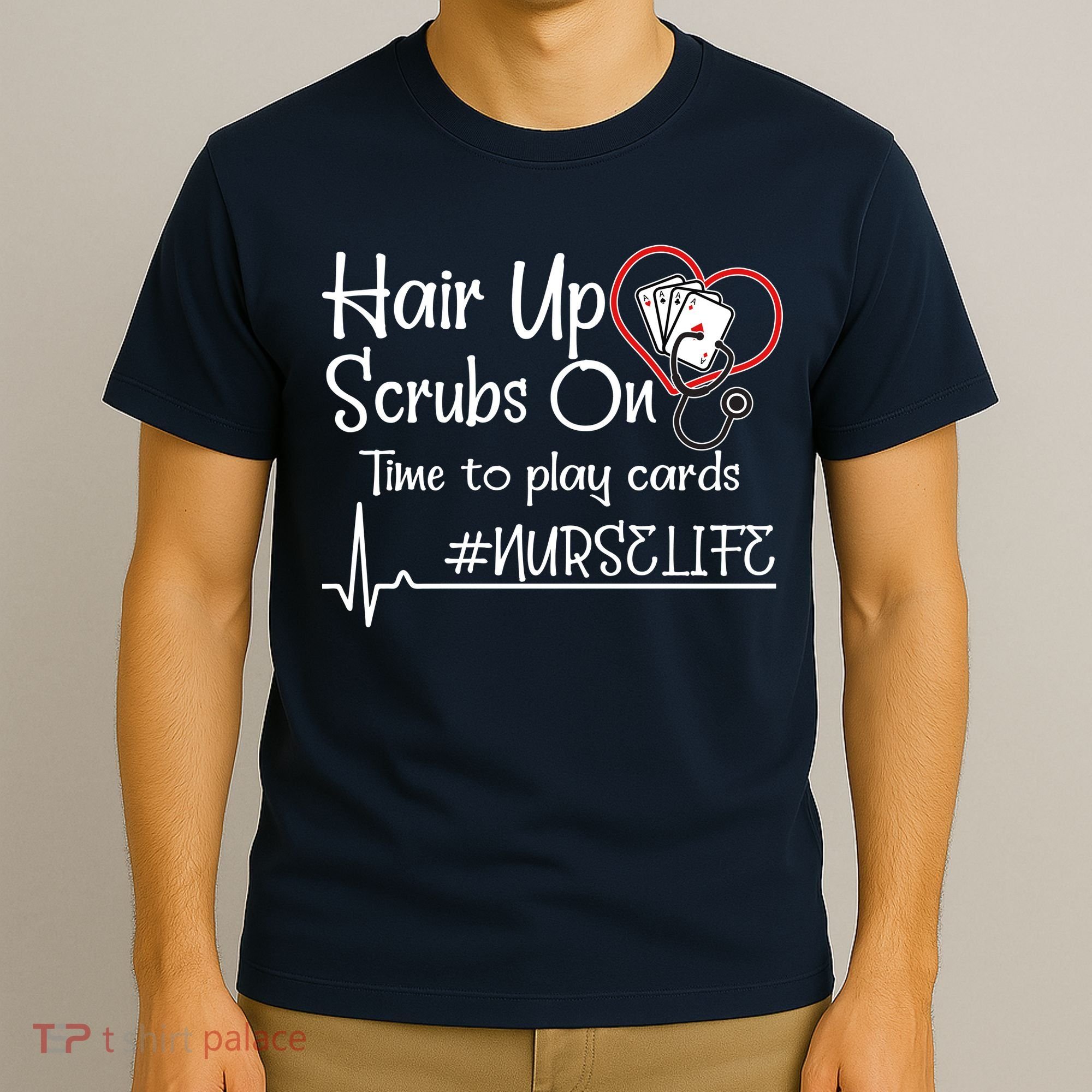 Hair Up Scrubs On Time to Play Cards T-Shirt