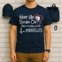 Hair Up Scrubs On Time to Play Cards T-Shirt thumb 6