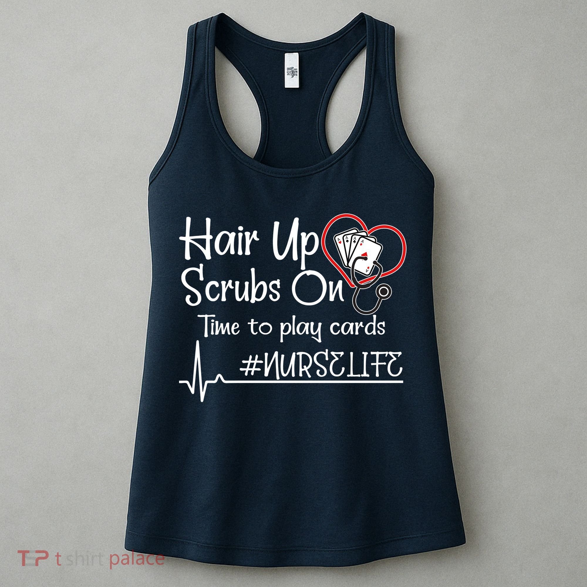 Hair Up Scrubs On Time to Play Cards Women's Tank Top