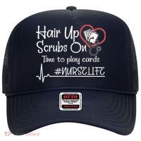 Hair Up Scrubs On Time to Play Cards Hat thumb 0