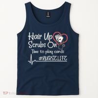 Hair Up Scrubs On Time to Play Cards Tank Top thumb 2