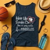 Hair Up Scrubs On Time to Play Cards Tank Top thumb 4