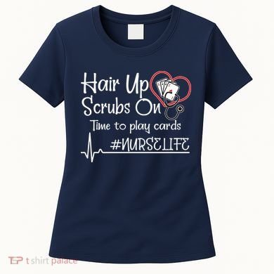Hair Up Scrubs On Time to Play Cards Women's T-Shirt