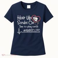 Hair Up Scrubs On Time to Play Cards Women's T-Shirt thumb 0