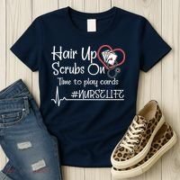 Hair Up Scrubs On Time to Play Cards Women's T-Shirt thumb 3