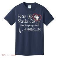 Hair Up Scrubs On Time to Play Cards Kids T-Shirt thumb 0