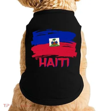 Haiti Distressed Painted Flag Doggie Tank