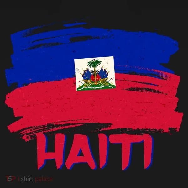Haiti Distressed Painted Flag Doggie Tank
