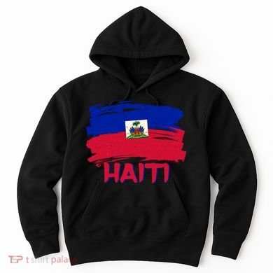Haiti Distressed Painted Flag Hoodie