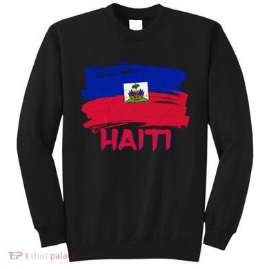 Haiti Distressed Painted Flag Sweatshirt