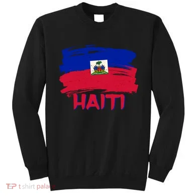 Haiti Distressed Painted Flag Sweatshirt