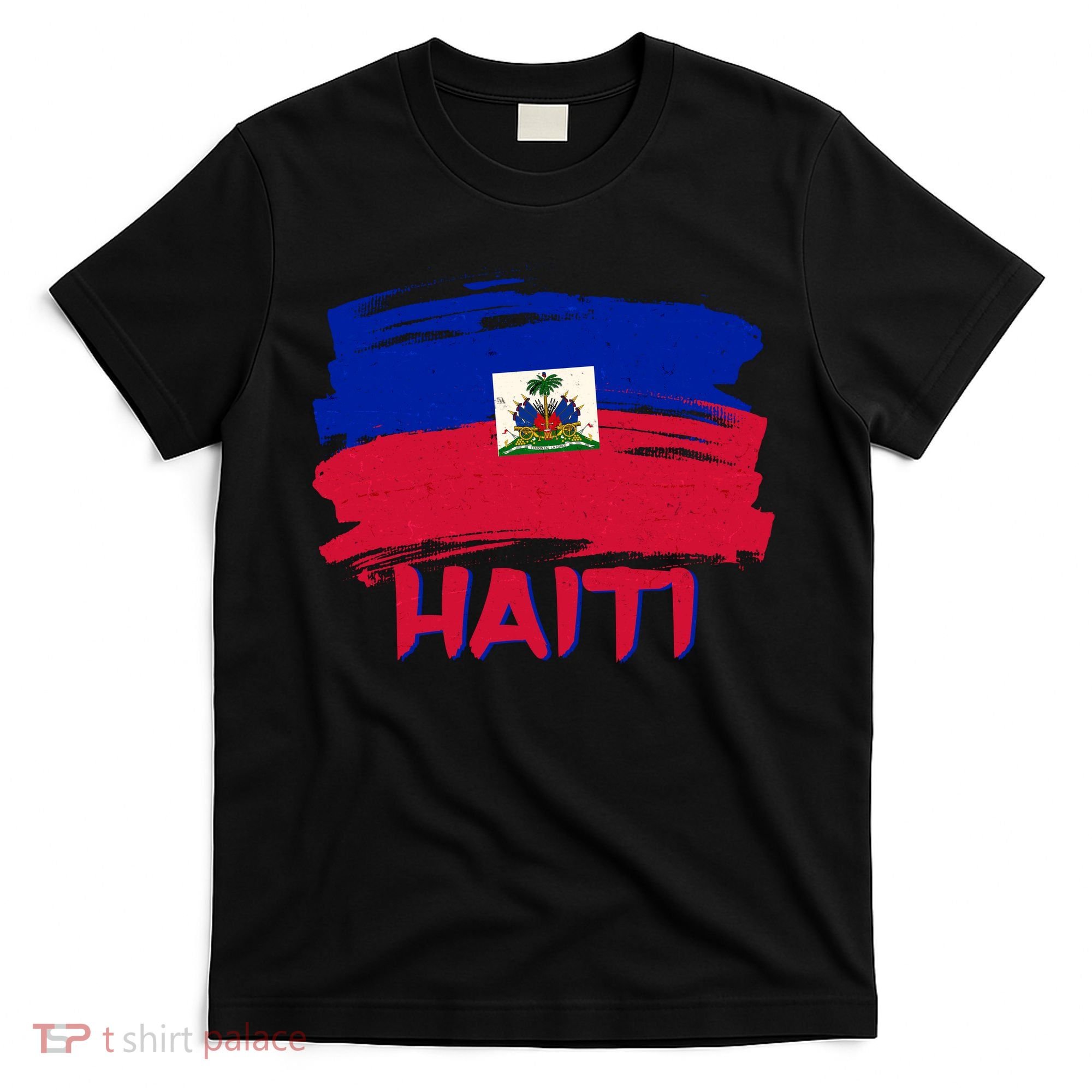 Haiti Distressed Painted Flag T-Shirt