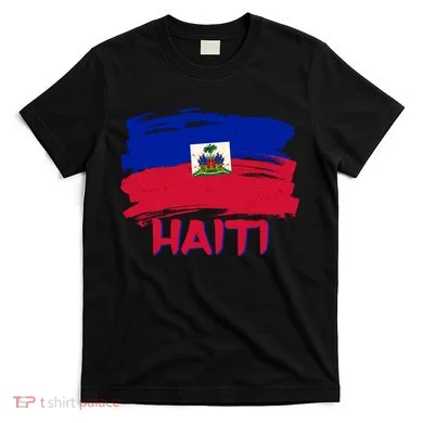 Haiti Distressed Painted Flag T-Shirt