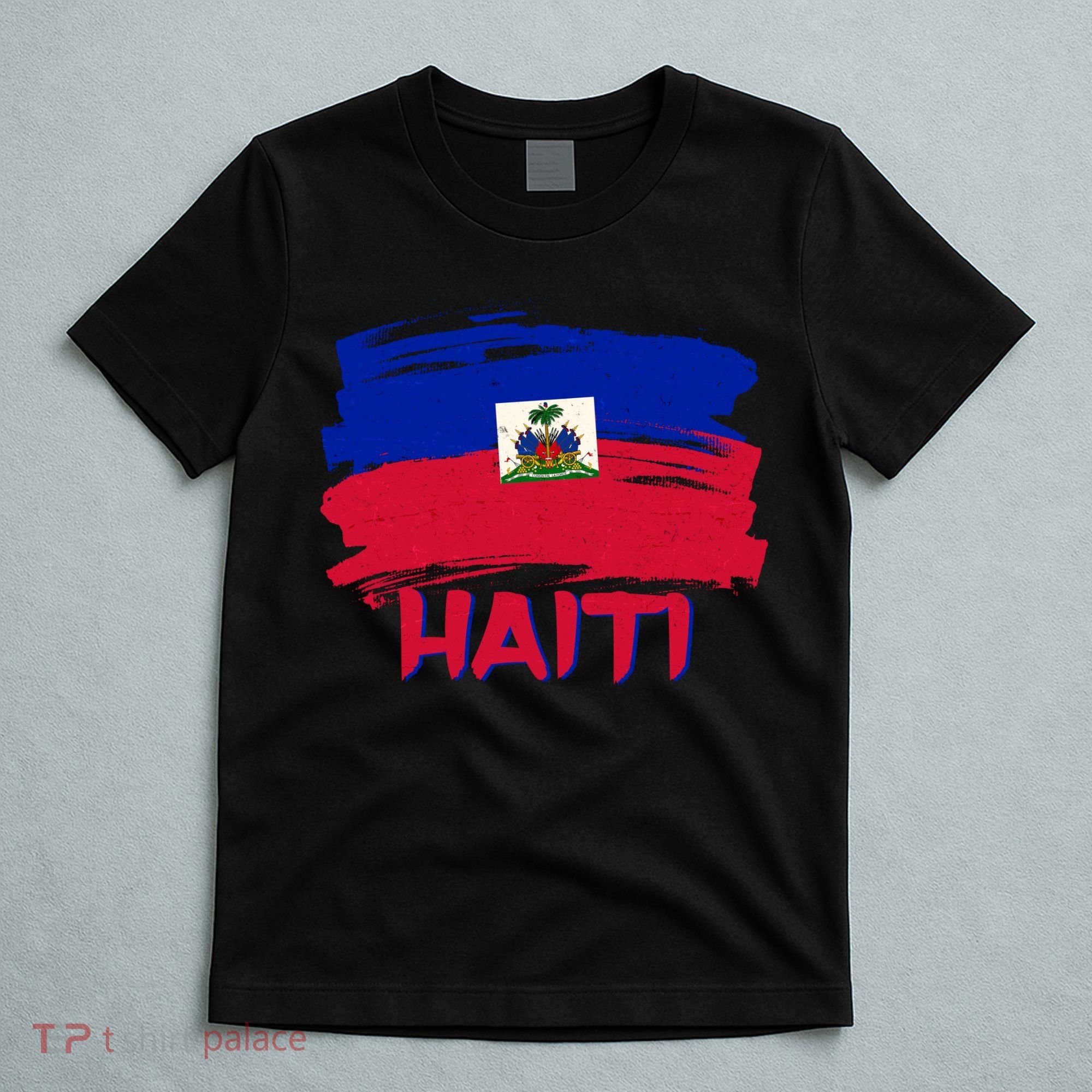 Haiti Distressed Painted Flag T-Shirt