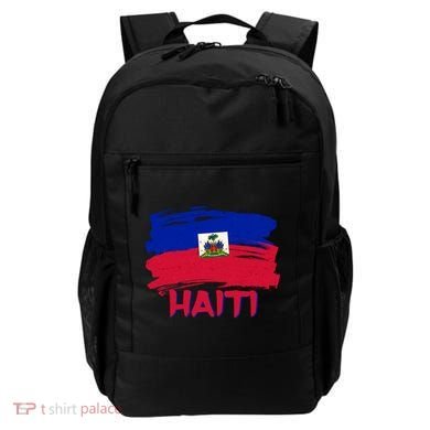 Haiti Distressed Painted Flag Backpack