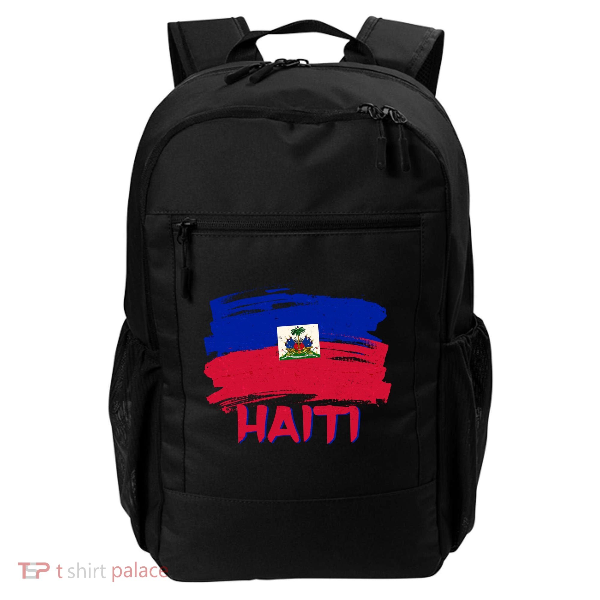 Haiti Distressed Painted Flag Backpack