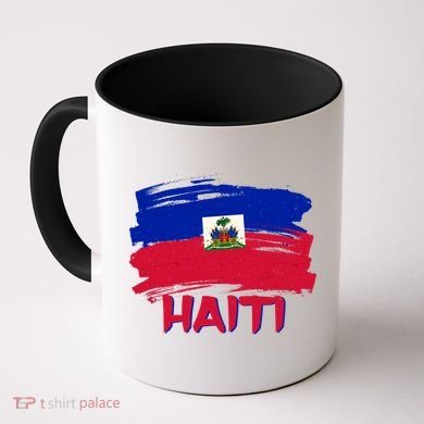 Haiti Distressed Painted Flag Coffee Mug