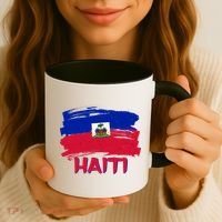 Haiti Distressed Painted Flag Coffee Mug thumb 3