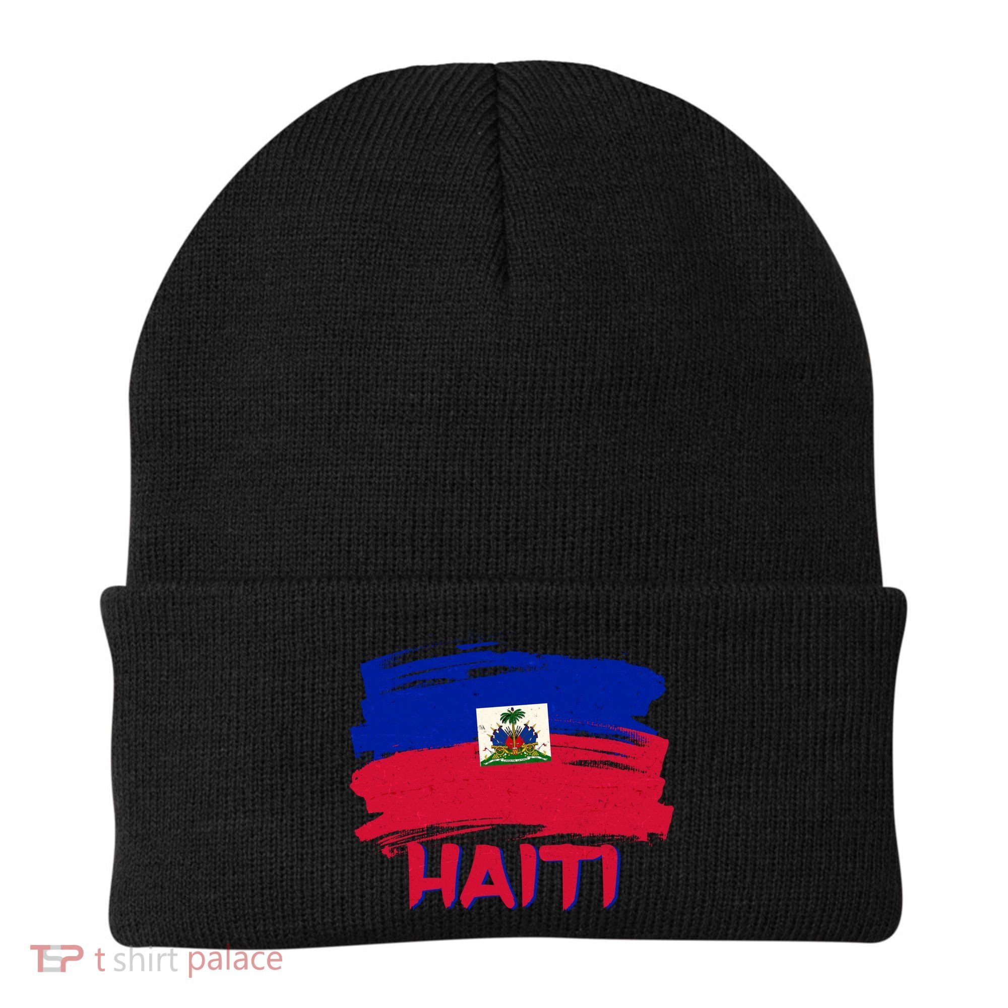 Haiti Distressed Painted Flag Beanie
