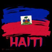 Haiti Distressed Painted Flag Women's Hoodie thumb 2
