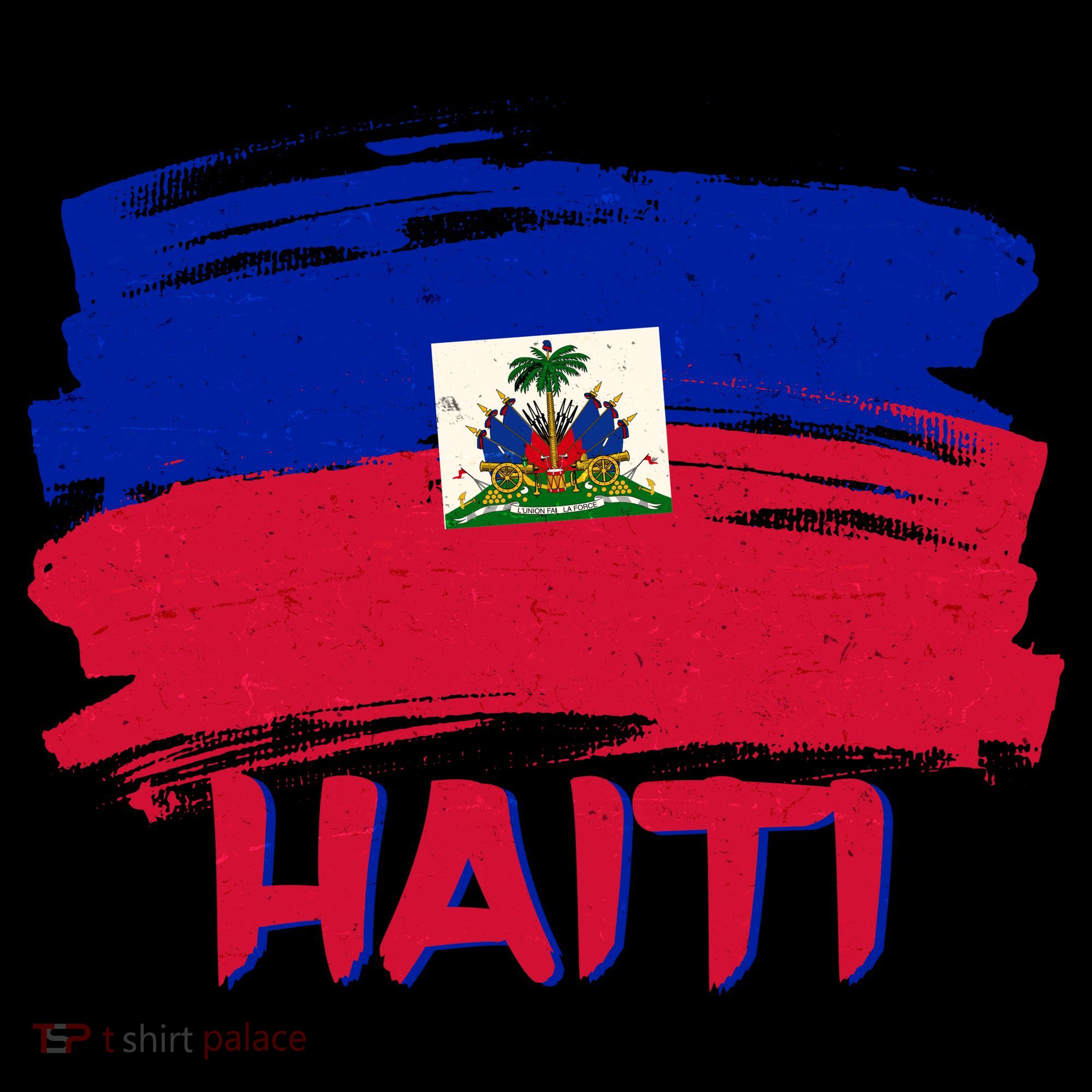 Haiti Distressed Painted Flag Women's Tank Top