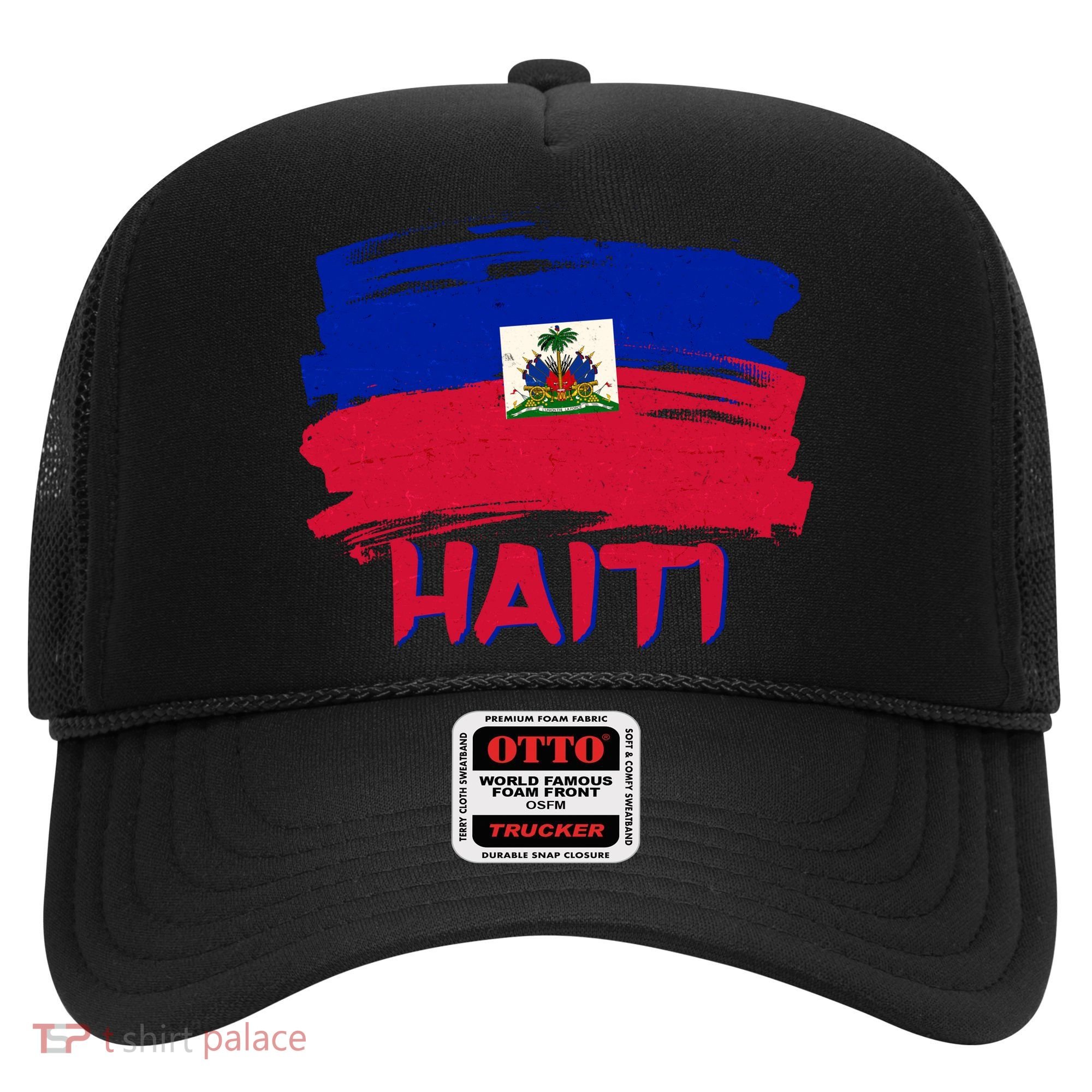 Haiti Distressed Painted Flag Hat
