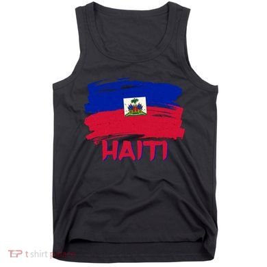 Haiti Distressed Painted Flag Tank Top