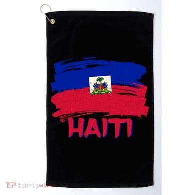 Haiti Distressed Painted Flag Golf Towel