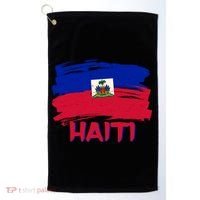 Haiti Distressed Painted Flag Golf Towel thumb 0