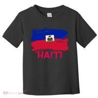 Haiti Distressed Painted Flag Toddler T-Shirt thumb 0