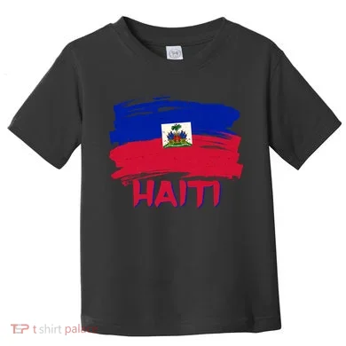 Haiti Distressed Painted Flag Toddler T-Shirt