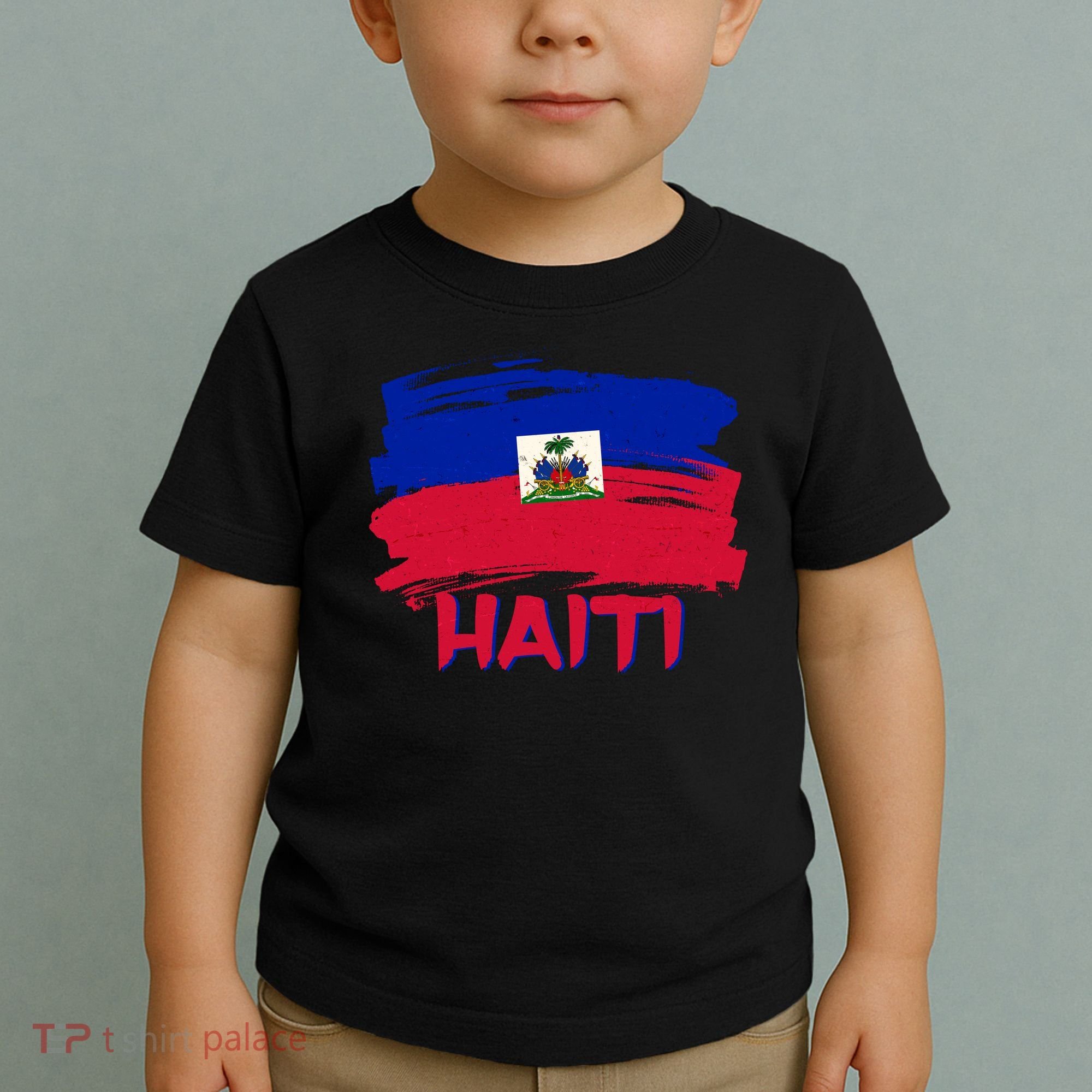 Haiti Distressed Painted Flag Toddler T-Shirt