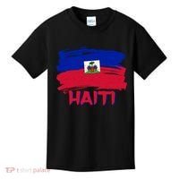 Haiti Distressed Painted Flag Kids T-Shirt thumb 0