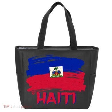 Haiti Distressed Painted Flag Tote Bag