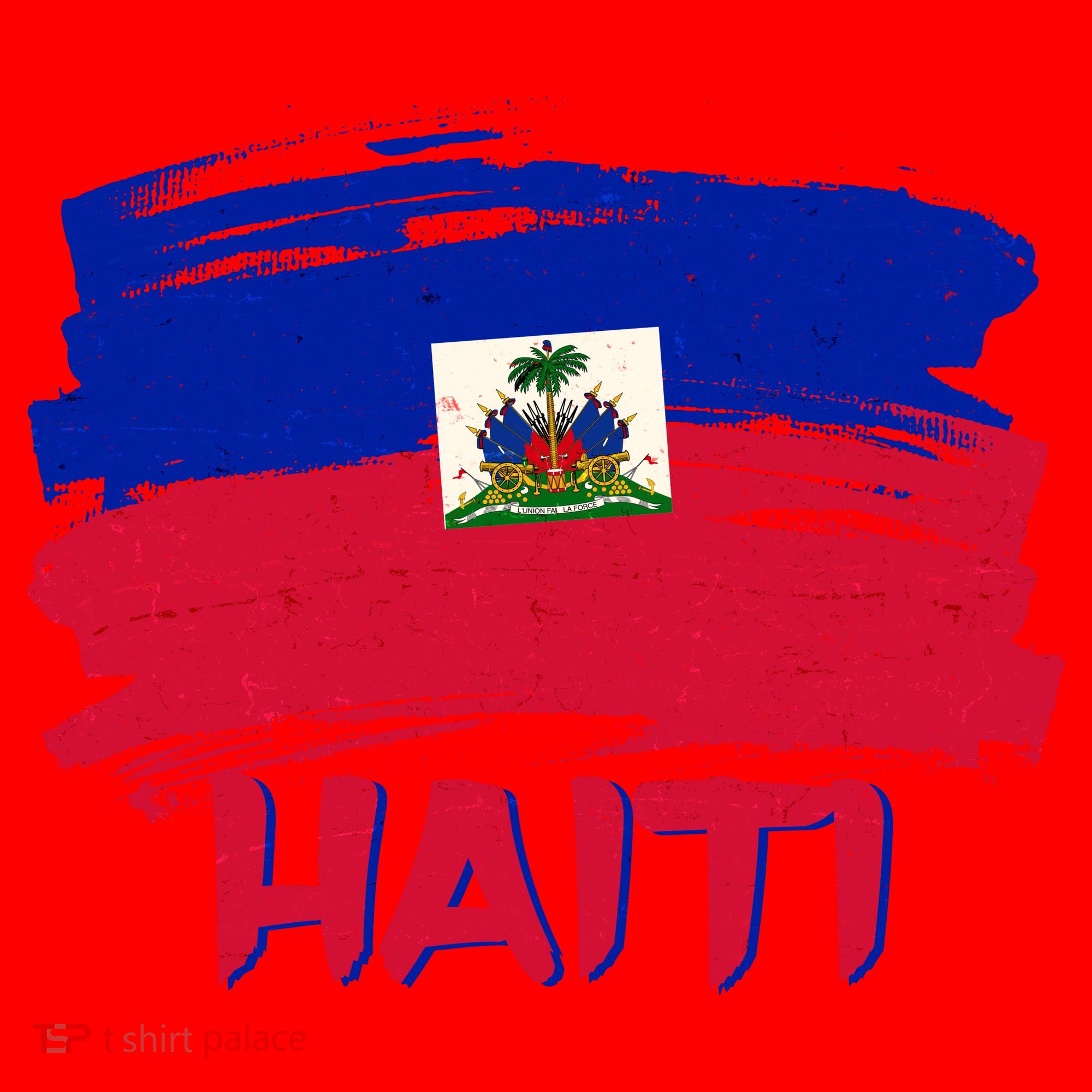 Haiti Distressed Painted Flag Santa Hat