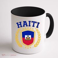 Haiti Flag Crest Shield Logo Coffee Mug thumb 1