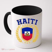 Haiti Flag Crest Shield Logo Coffee Mug thumb 0