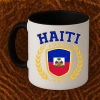 Haiti Flag Crest Shield Logo Coffee Mug thumb 2