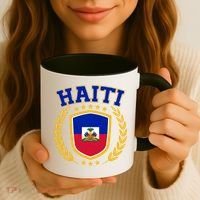 Haiti Flag Crest Shield Logo Coffee Mug thumb 3