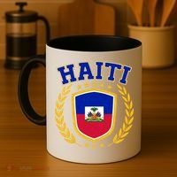 Haiti Flag Crest Shield Logo Coffee Mug thumb 4