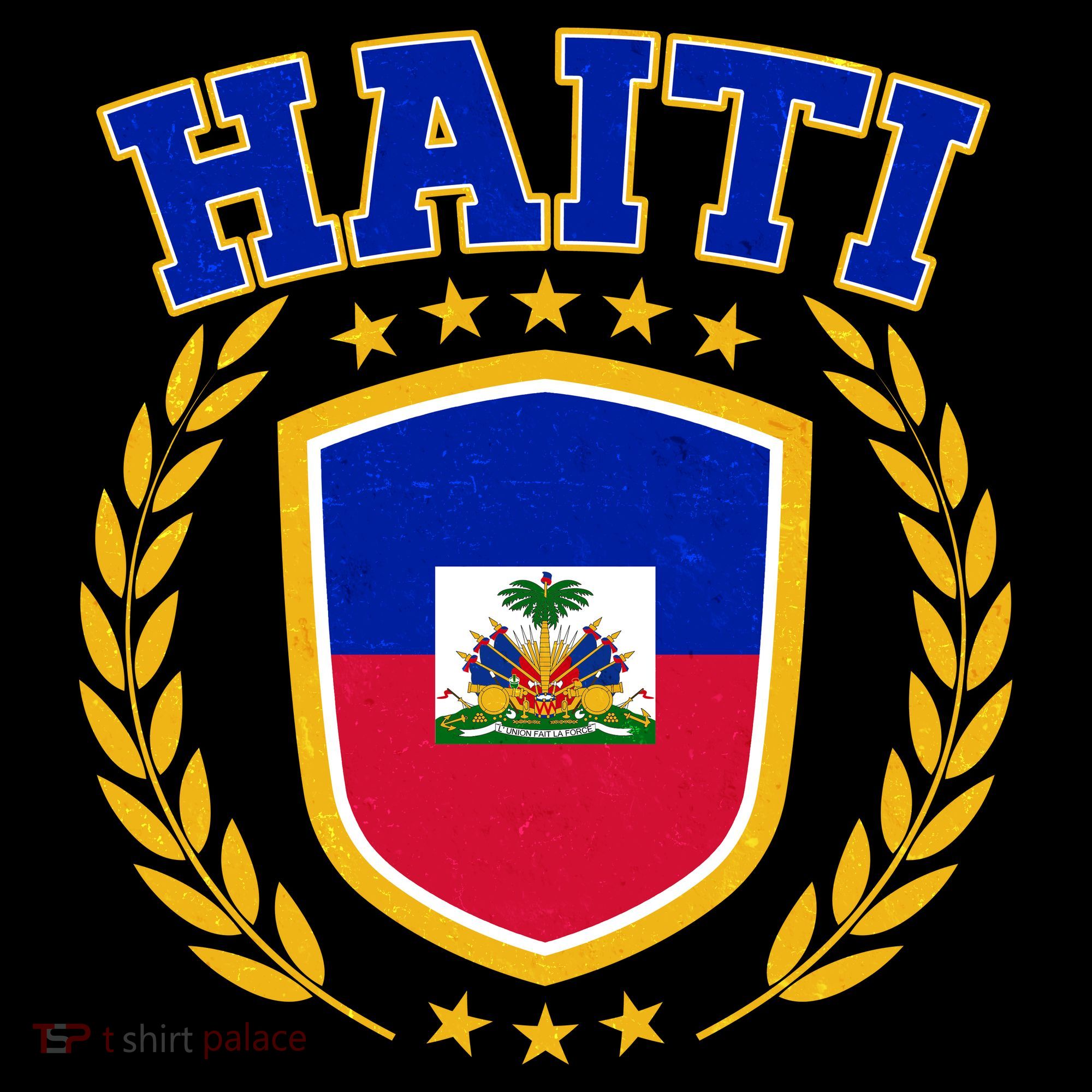 Haiti Flag Crest Shield Logo Coffee Mug