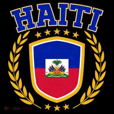 Haiti Flag Crest Shield Logo Ornament